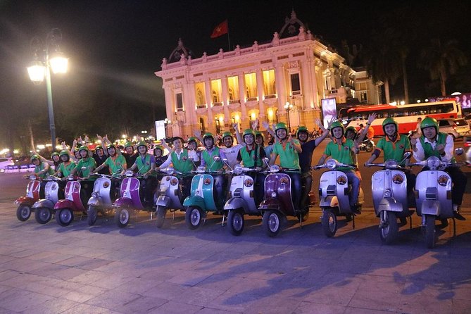 Hanoi Vespa After Dark Street food + Train Street+ Live Music - Why Hanoi at night makes sense on a Vespa