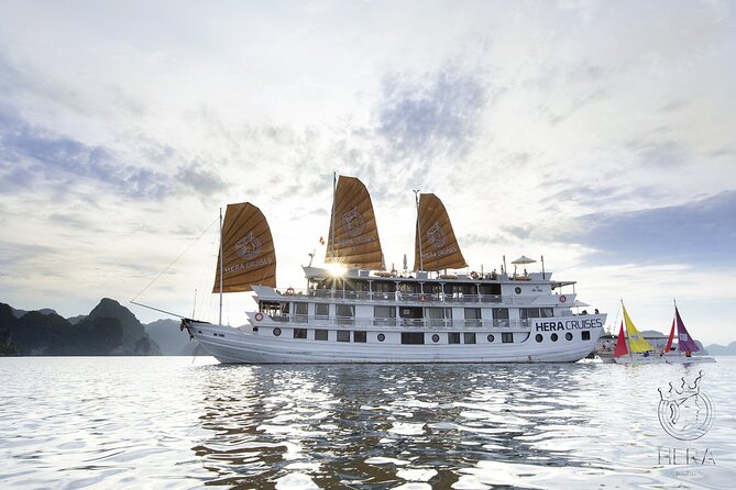 Hera Cruise 2-day Explore Halong Bay from Hanoi - Day 1 in Halong: Tuan Chau Island, Sung Sot Cave, Ti Top, and the sunset cooking class