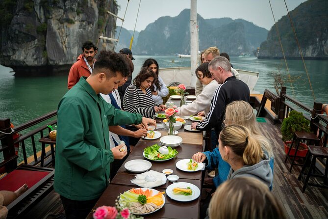 Lan Ha Bay Full Day Boat Tour from Hanoi/ Cat Ba - Ba Trai Dao beach time: swimming where the views are supposed to stay clean