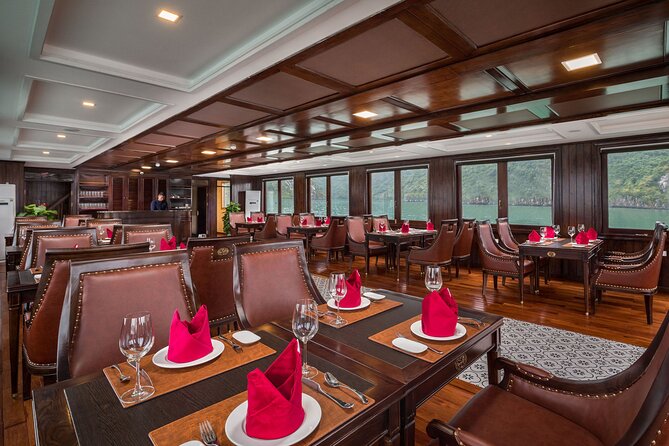 Luxury Cruise 5 star Top Tier Lan Ha bay 2D1N/ 3D2N - Day 1: Tuan Chau Boarding, Lunch at Sea, and Tra Bau or Ba Trai Dao