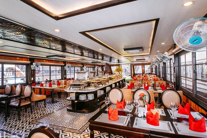 LUXURY Halong Bay Cruise 5 Stars Full Day Tour with Buffet Lunch - Luon Cave Kayaking or Bamboo Boat: The Best Mix of Relaxed and Scenic