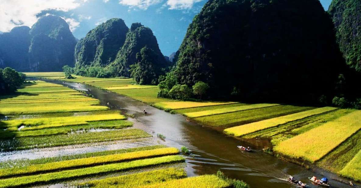 Ninh Binh 2 Days 1 Nights Small Group Of 9 Tour From Hanoi - Cycling through rice fields with limestone mountains watching you