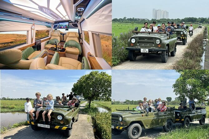 Ninh Binh Army Jeep see Highlight Start From Hanoi By Limousine - From Hanoi to Ninh Binh: why the luxury limousine matters