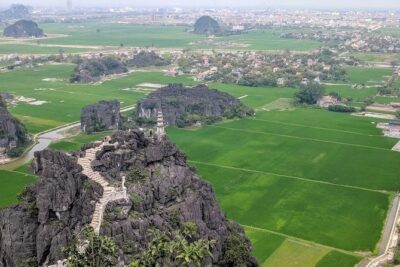 Ninh Binh One Day Tour To Visit Hoa Lu - Trang An - Mua Cave - Hoa Lu temples: Dinh King and Le King before the boat