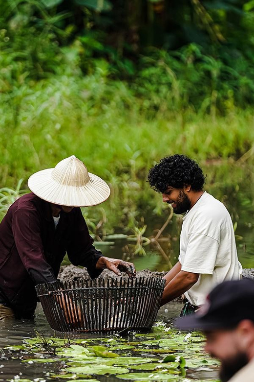 Ninh Binh: Rice planting and fishing by basket tour - 10:30–11:00 Waterfall bathing and the Buffalo Cave visit to close the loop