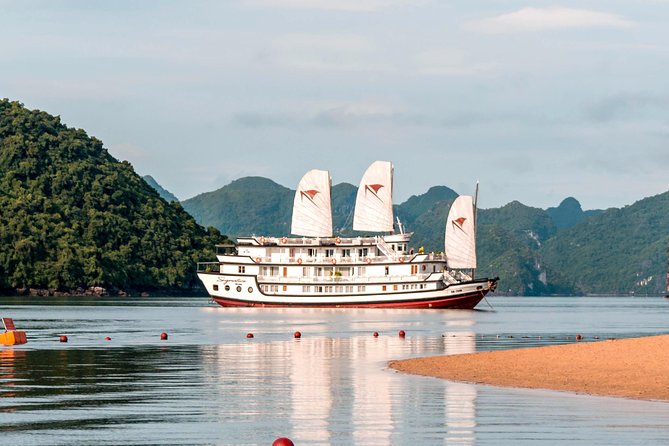 (Official) Signature Halong Cruise - 03 days 02 nights program - Day 1 on the Cruise: Boarding, Cabin Check-in, and Buffet Lunch