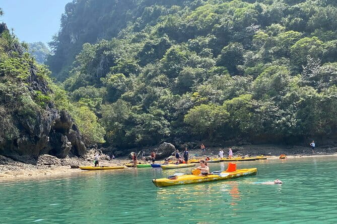 One Day Boat Tour from Cat Ba Island to Lan Ha Bay & Ha Long Bay - Stop 3: Lan Ha Bay Return with Sunset Party and Snacks