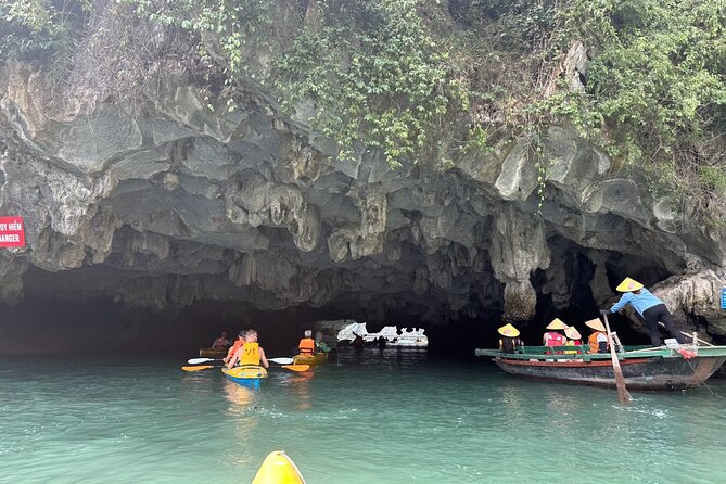 One Day Lan Ha Bay with Cat Ba Expedition Tour - Dark and Light Caves (Hang Toi and Hang Sang) in about 30 minutes