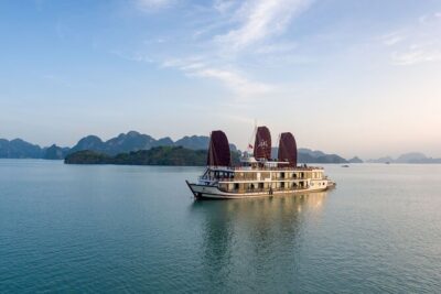 Orchid Trendy Cruises 2Days/1 Night 5 Star Cruises - Day 1 on Halong Bay: tender transfer, welcome drinks, and first cruise time