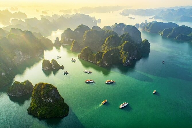 Overnight Bai Tu Long Bay Cruise from Hanoi - Ha Long Bay All-Inclusive - Day 1: Lunch on the bay, Cap La Island views, and cave time