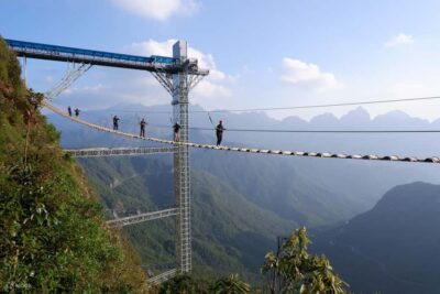 Sapa: Glass Bridge and Silver Waterfall Small Group Tour - Walking the highest Northwest Vietnam glass bridge at O Quy Ho Pass