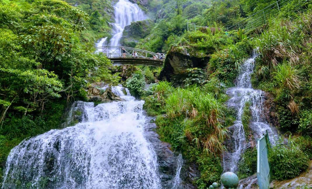 Sapa: Glass Bridge and Silver Waterfall Small Group Tour - Thac Bac Silver Waterfall: cool air and easy photo time