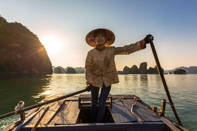 Top 1 Ha Long-Lan Ha Bay Luxury 5 Star Cruises & Balcony Cabin - Day 2 Morning: Tai Chi, Light Breakfast, Sunrise, and Caves