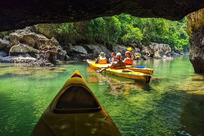 What a great combination, day cruise and night kayak with glowing biolumenescent - Boat cruise stops: arches, fishing life, and the quieter side